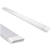 TOT ELECTRIC Plafoniera led 27w 60cm da soffitto parete lineare moderna neon rettangolare piatta luce bianca naturale calda (Luce Naturale)