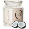 CERERIA DEL ROSSO Candela Profumata Giara Media Cera di Soia 100% Naturale Aromaterapia Profumo Intenso Fino a 90 Ore Idea Regalo Occasione Made in Italy 3 Stoppini Cotone (Black Coconut)