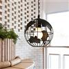 Mengjay Globo Lampade a Sospensione Sala da Pranzo Camera da letto Luce Industriale Edison Illuminazione a Soffitto Sferica Lampadario Retrò Ferro Creativo Lampadari a LED E27 Luce pendente (Diametro20cm)