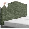 PAULATO - Copri Testata Letto Matrimoniale 130-180 cm - Copritestiera Elasticizzata in Microfibra Tinta Unita, Bielastica Antigraffio e Lavabile in Lavatrice, OEKO-TEX, Made in Italy - Verde