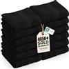 Utopia Towels - 12 Set di Asciugamani Per il Viso Premium (30 x 30 CM), Panni Altamente Assorbenti e Morbidi Per Bagno, Spa e Palestra Lavette salvietta (Nero)