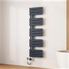 EMKE Scaldasalviette Elettrico 132x40 cm Antracite, Porta-Asciugamani Riscaldante con Termostato WiFi, 600W, Termoarredo Elettrico per Bagno