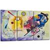 Printed Paintings Stampa su Tela 3 Parti (120x80cm): Wassily Kandinsky - Giallo-Rosso-Blu (1925)