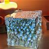 EONANT Tulipano Specchio Nightlight 20 Fiori,Cubo Tulipano Fiore Mare Nightlight e Specchio 2 in 1 Camera da Letto Luce da Tavolo Decorativa LED, Regali Creativi per Ragazze, Amici (Blu)