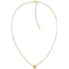 Calvin Klein Collezione TWISTED BEZEL SOLITAIRE da Donna Collana decorati con Cristalli - Disponibile in Argento o Oro