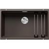 BLANCO ETAGON 700-U 525176 Lavello da Cucina in Granito Sotto-Top per Basi di Lavello con Larghezza di 80 cm, SILGRANIT, Marrone