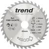 Trend Wood Cordless ATBR Lama per sega circolare, diametro 190mm, foro 30mm, 36 denti, taglio 1.6mm, angolo +25°, metallo duro (TCT), finitura fine, CSB/19036TC