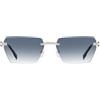 Dsquared2 Occhiali da Sole D2 0102/S 01008 Argento/Blu Sfumato Unisex 58/16/145