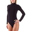 BELLISSIMA Body Lupetto Donna Manica Lunga Art Body Lupetto ML 095 col. E Mis. A Scelta (M/L, Nero)