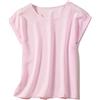 Generic Camicetta da donna 100% pura seta di gelso con scollo rotondo camicia manica corta taglie forti, Marina Militare, XL
