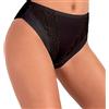JADEA -Slip Vita Alta Donna in Cotone Modal Art. 788 Bianco e Nero - Confezione da 6 Pezzi - con Inserti in Pizzo