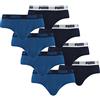 PUMA Men Basic - Slip da uomo, confezione da 8 bianco/nero (301). XL
