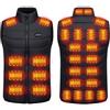 Generico Gilet Riscaldato Uomo Donna, 28 Zone di Riscaldamento 3 Temperatura, Giacca Riscaldata Elettrico, Lavabile Giubbotto Riscaldato per Caccia Moto e Campeggio(Black,4XL)