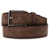 Emila Cintura camoscio marrone uomo donna in vera pelle cinta scamosciata 3,5 cm con fibbia per jeans pantaloni da ragazzo artigianale made in italy belt classica casual 105