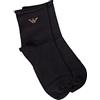 Emporio Armani Calzino donna basso calza senza elastico in viscosa confezione regalo articolo 292306 2F223 MADE IN ITALY, 00020 Nero - Black, UNICA - ONE SIZE