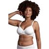 Lepel Reggiseno Donna 350 Belseno Segreto Cotton - Senza Ferretto, Coppe Preformate in Cotone, Comfort Naturale e Invisibilità sotto Gli Abiti - Spalline in Raso e Dettaglio Strass - Bianco, 4B