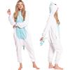 nikcorp - Pigiama da Donna e Bambino, Tuta Pigiama da Donna, Costume Cosplay Onesie - in Materiale Morbido e Caldo - Taglie per Bambini e Adulti - Mucca, Bianco e Nero, S
