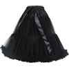 Generic Sottogonna da donna in tulle, anni '50, anni '50, rockabilly, Nero , Einheitsgröße