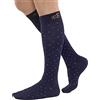 SOLIDEA Unisex Gambaletti Socks For You Pois Compressione Graduata 18/24 mmHg (Blu Navy, XL)