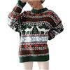 Generico Maglione Natalizio Donna Maglioni Natalizi Invernale Ugly Sweater Pullover in Maglieria Manica Lunga Fiocco Neve Alce Girocollo