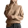 LZPCarra Maglione da donna a maglia grossa, oversize, da donna, in cotone, caldo, maglione invernale a maniche lunghe, maglione da donna, a collo alto, elegante, casual, morbido, a, M