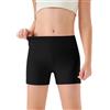 Haloumoning, Pantaloncini atletici da ragazza, a vita alta, per yoga, danza, bici, comodi, per ginnastica, 5-14 anni, nero, 7-8 Anni