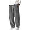 BoShiNuo Inverno Giapponese Cintura Velluto a Coste Pantaloni Harem Casual Jogging Pantaloni Della Tuta Hip-Hop Street Maschio, Giallo, XXL