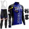 XRLQZH Abbigliamento Completo Ciclismo Uomo Tuta Bici da Corsa Invernale Maglia, Antivento e Caldo, MTB Bici, Manica Lunga Completo Strada MTB Bici,con 9D Imbottiti Gel (TYP-3,3XL)