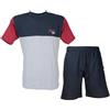 Enrico Coveri Fresco Pigiama Uomo Cotone Jersey Manica Corta Girocollo EP1116 (IT, Testo, M, Regular, Regular, Blu)