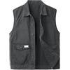 Yukirtiq Gilet in Jeans Uomo Giacca Denim Senza Maniche Retro Vintage Gilet in Denim da Moto Giubbotto Vestibilità Slim Gilet Smanicato Jeans, Nero, XL