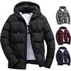 Udbeksid Giubbotto Uomo Invernale Elegante Antivento Giacca con Cappuccio Piumino da Lavoro Casual Tinta Unita Fit Elegante Giubbino da Lavoro Maniche Lunghe Antivento Winter Jacket (A,XL)