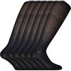 Fontana Calze, 12 paia di calze UOMO lunghe in 100% Cotone Filo di Scozia Velato. NERO TG 42/44,5