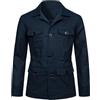 EsukAr Uomo Leggero Safari Giacca Casual Lino Pulsante su Multi-Tasche Cappotto Cargo Outwear,Army Green,XXL