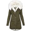 757 Cappotti Donna Invernali Cappotto Donna Donne Fodera Cappotto Donna Inverno Caldo Spessore Lunghi Cappotti Giacca Parka con Cappuccio di Pelliccia