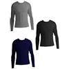 Enrico Coveri 3 Maglie Uomo Manica Lunga in Cotone Interlock Art. ET1204 (L, Assortito (Nero, Grigio, Blu))