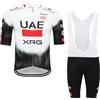 SGCIKER 2026 Pro team UAE maglia da ciclismo set for uomini, manica corta abbigliamento ciclismo bici pantaloncini con bretelle set gel pad (L)