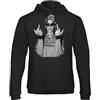 Bughyprint Felpa con Cappuccio Uomo Sfera EBBASTA Black And White Edition TIRATURA Limitata, S