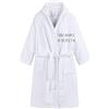 MAYRA Accappatoio Personalizzabile in Spugna 100% Cotone | Junior, Bambino, Bambina, Ragazzo Hotel | Personalizzato con Iniziali, Nome, Logo | Design e Ricamo Made in Italy (12-14 Bianco)