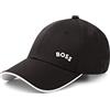 HUGO BOSS BOSS Uomo Cappellino da Baseball, Moderno, Nero (Black001), Taglia Unica