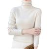 Niiyyjj Donne 100% Lana Merino Dolcevita Maglione Maniche Lunghe Base Base Camicia Solido Sottile Maglioni, bianco, M