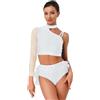 Freebily Body da Ginnastica Ritmica Donna Abito da Ballo Latino Tango con Piume Strass Abito Pattinaggio Artistico Crop Top Monospalla + Minigonna Costume da Danza del Ventre Rosso L