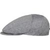 Borsalino Coppola in Lino Parigi Uomo - Made Italy Cappello Piatto con Visiera, Fodera, Fodera Primavera/Estate Primavera Estate - 57 cm Antracite