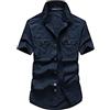 TYwm Tradizionale Camicia Uomo Bavero Abbottonatura Casual Camicie Uomo vestibilità Slim Tinta Unita Taschino Camicia Uomo Urbano Gioventù Maniche Corte Affari Lavoro Estate Camicia Uomo D-Black XXL