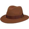 Borsalino Cappello in Lana Piemonte Traveller Donna/Uomo - Made Italy di Feltro con Nastro Grosgrain, Grosgrain Inverno Autunno/Inverno - 58 cm Nero