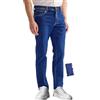 Generico Mastino Pantalone Uomo, 5 Tasche, Vita Alta, Gamba Dritta, Denim Elasticizzato, Regular Fit, 4 Stagioni (IT, Numero, 62, Regular, Regular, Denim Medio)