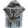 Ruoccohome Accapatoio Uomo Donna Spugna Puro Cotone 100%, Accappatoio Unisex con Cappuccio Cinta e Tasche - RIO M