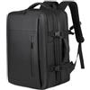 Qfdiwr Zaino sottovuoto da 62 l, con compressione sottovuoto, espandibile e impermeabile, con scomparto per laptop, con chiusura a combinazione, zaino per computer portatile, Nero, Siehe Beschreibung