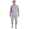 FERRUCCI COMFORT Pigiama Tutone Sanitario Estivo Smanicato in Cotone - 9008/8 - Adatto per anziani, Incontinenza, Alzheimer, Pantalone corto, Fresco (Rosa, L)