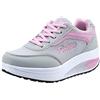 Generico Sneakers Donna Primaverili Basculanti 35-42 EU con Suola Rialzata e Lacci Scarpe da Ginnastica Corsa Ammortizzate Traspirante Sneaker Casual Comode Eleganti per Sportive Running Tennis Camminare,Rosa