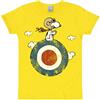Logoshirt® Peanuts I Snoopy I Pilota I Target I Maglietta I T-Shirt Stampate I Donna e Uomo I Giallo I Design Originale su Licenza I Taglia L